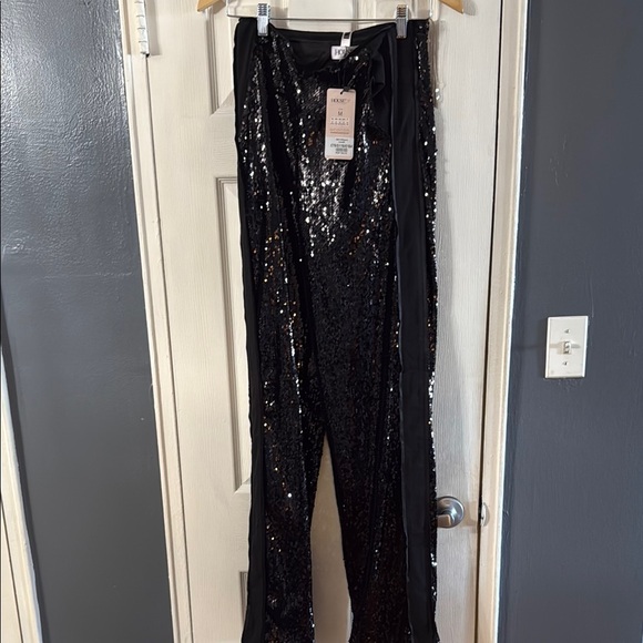 House of CB Pants - House of CB Black Sequin Trousers